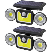 83COB Security Lights Waterproof 3 Head Solar Light Outdoor Wall With Sensor Solar Powered PIR Motion Sensor Solar Light